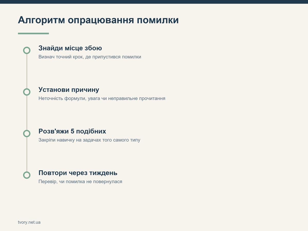Алгоритм опрацювання помилки