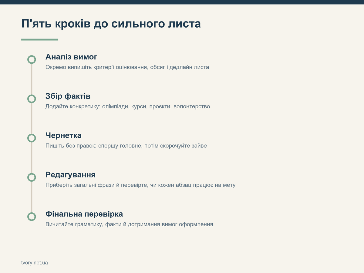 П'ять кроків до сильного листа