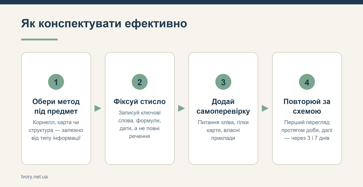 Як конспектувати ефективно