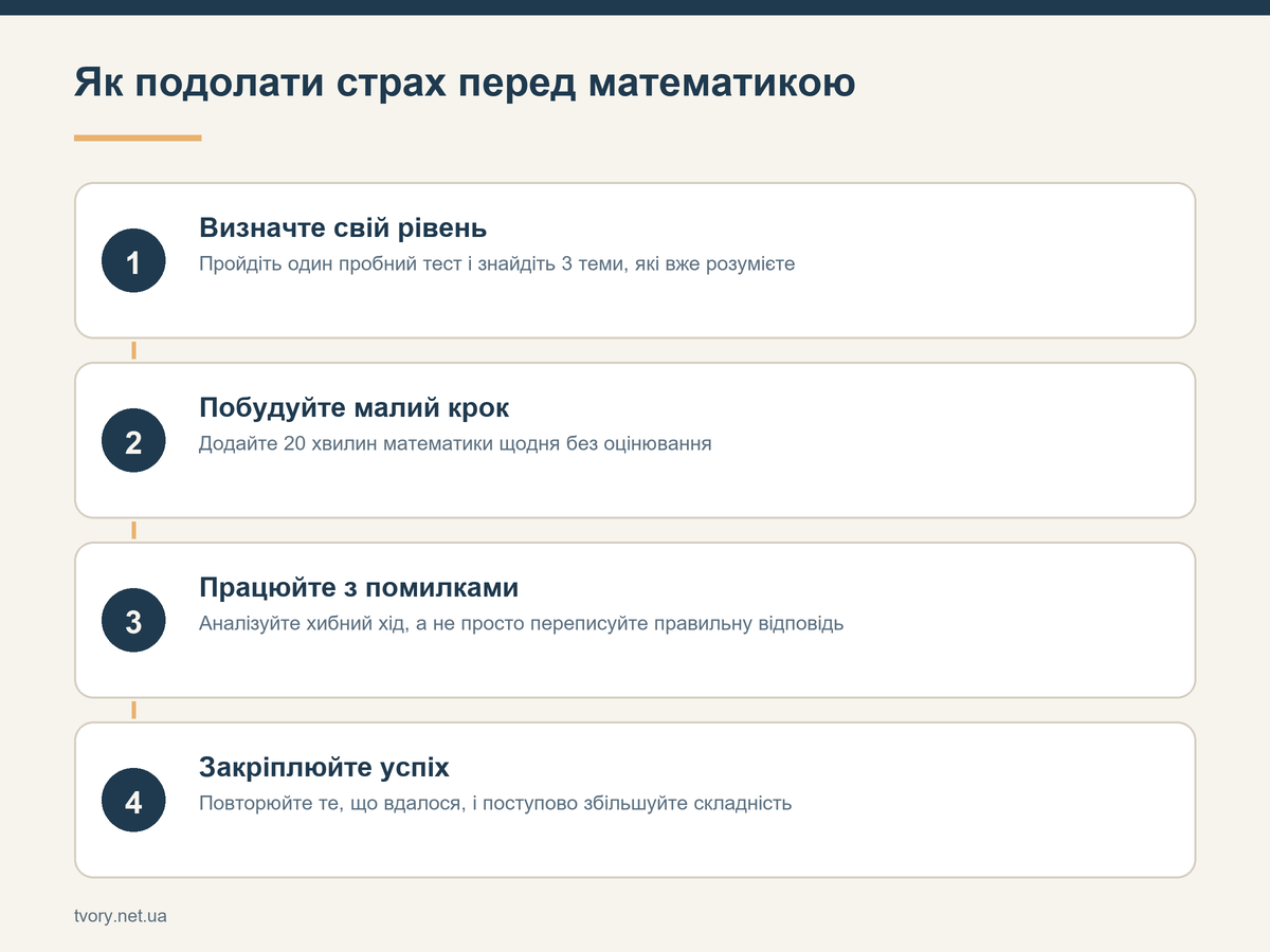 Як подолати страх перед математикою