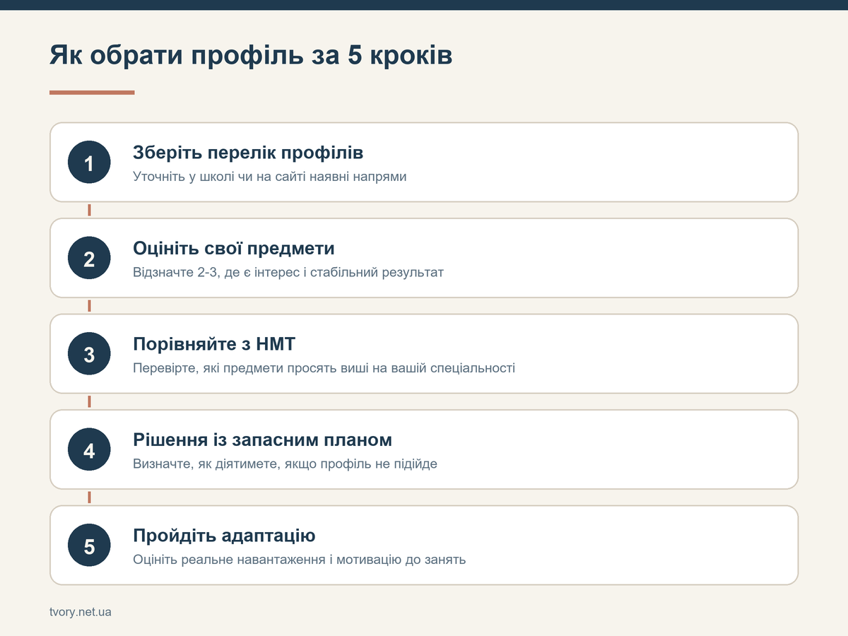 Як обрати профіль за 5 кроків